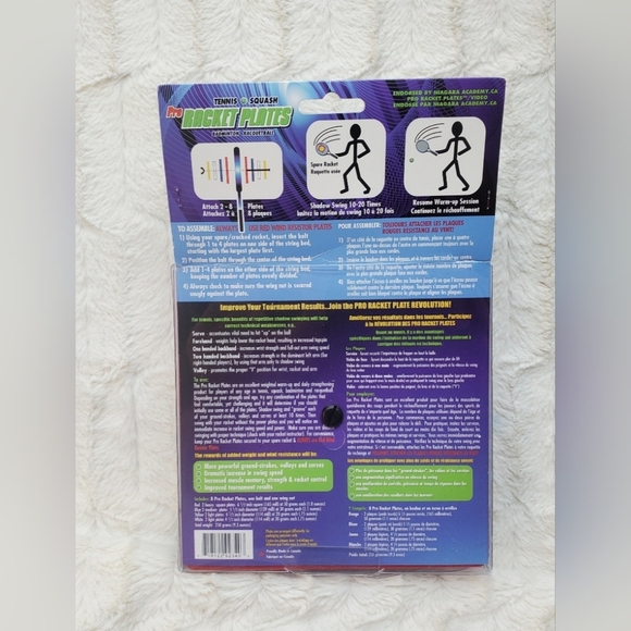 New in Packaging Pro Racket Plates Tennis & Squash Training Aid Device 3 Weights - Picture 4 of 4